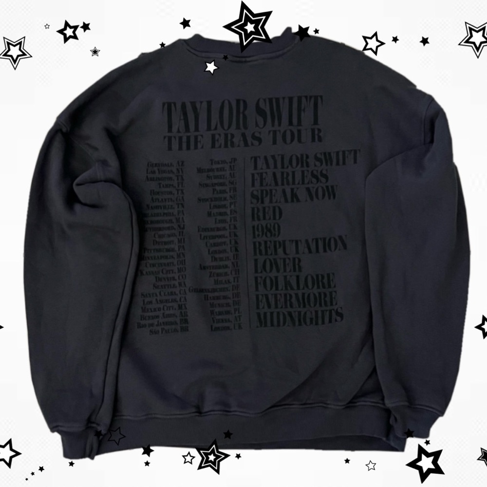 Taylor Swift authentic eras tour blue crewneck